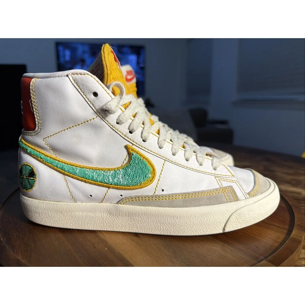 Nike Kids Blazer Mid 77 DD9528-100 Multicolor Lace-Up Sneaker Shoes Size 4.5Y